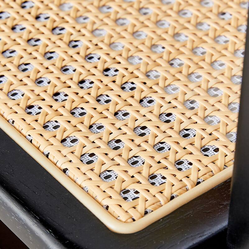 Coffee Table Solid Wood End Table Imitation Rattan Center Table