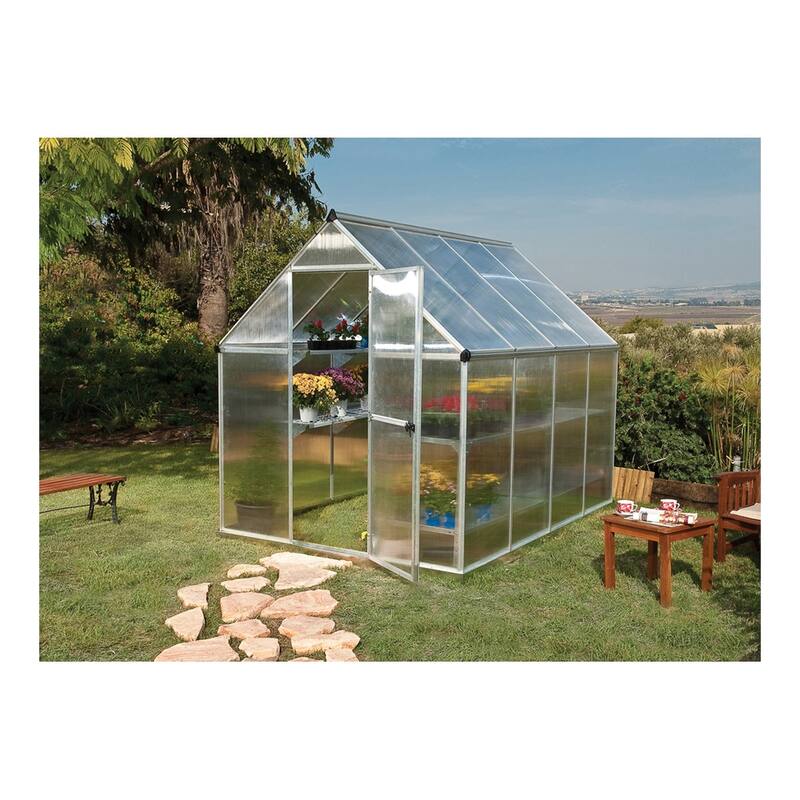 Palram - Canopia Outdoor Mythos 6' x 8' Greenhouse - Silver
