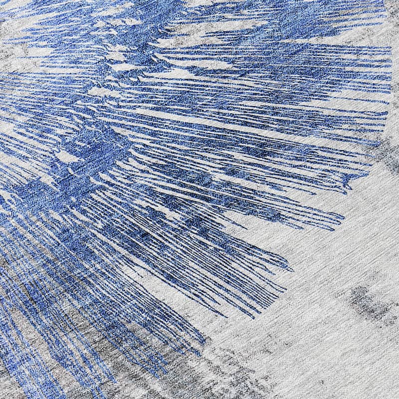 Machine Washable Indoor/ Outdoor Chantille Contemporary Starburst Rug