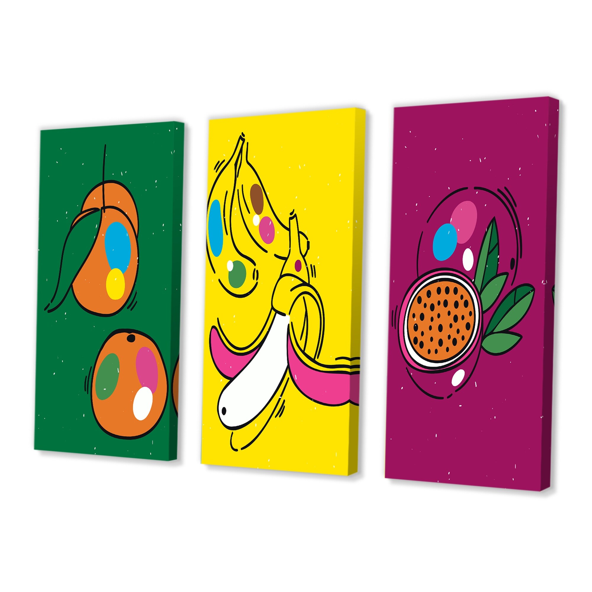 Designart 1990s Pop Art Fruit Designs I Modern Art Print-image