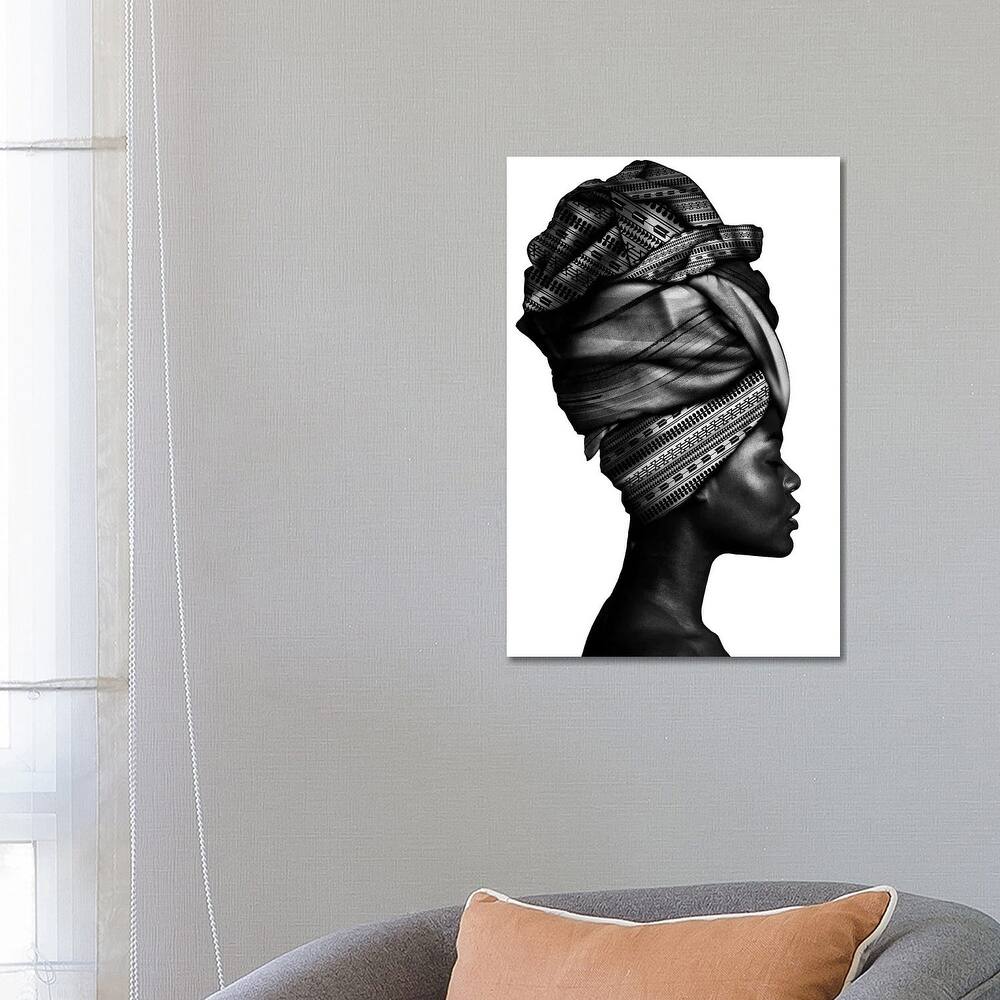 iCanvas "African Woman In Black And White" by Danilo de Alexandria Canvas Print