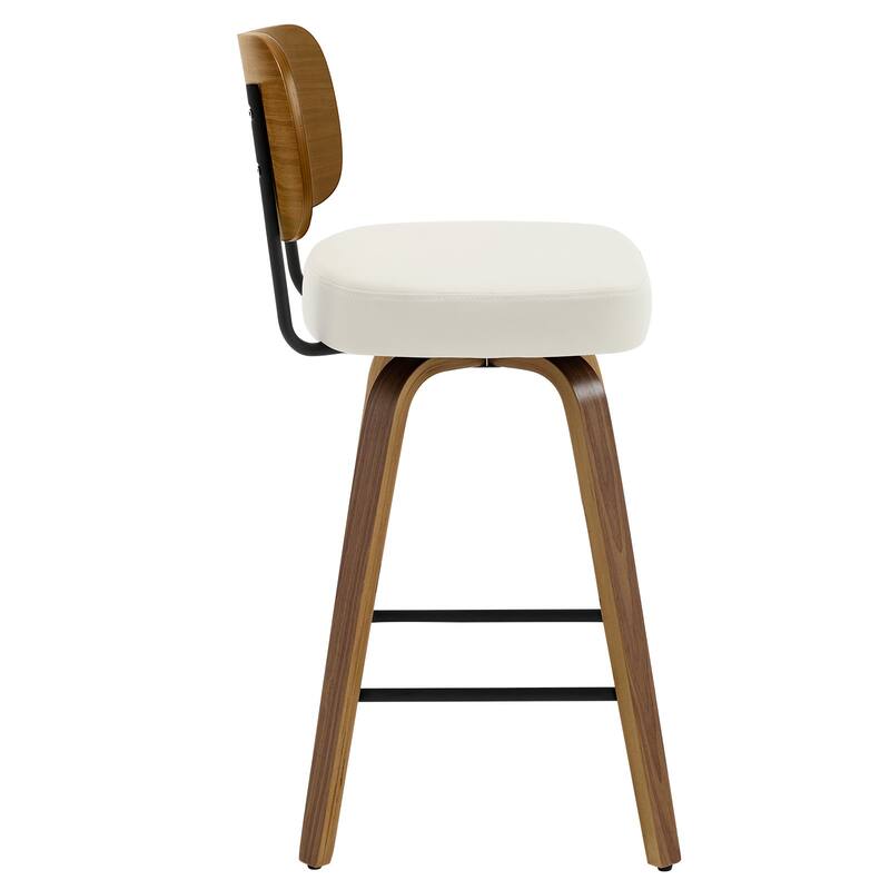 26" Swivel Upholstered Counter Height Bar Stool - 36.4" H x 17.1" W x 20" D