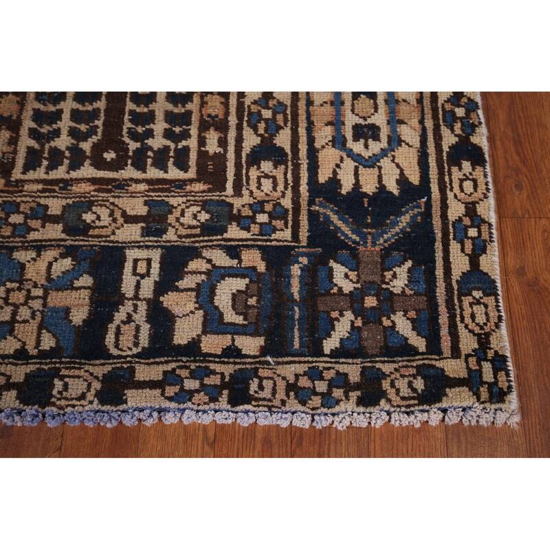 Garden Design Bakhtiari Persian Antique Area Rug Handmade Wool Carpet - 6'8" x 9'10"