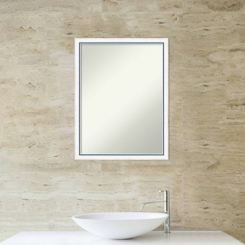 Morgan Non-Beveled Wood Framed Bathroom Vanity Wall Mirror