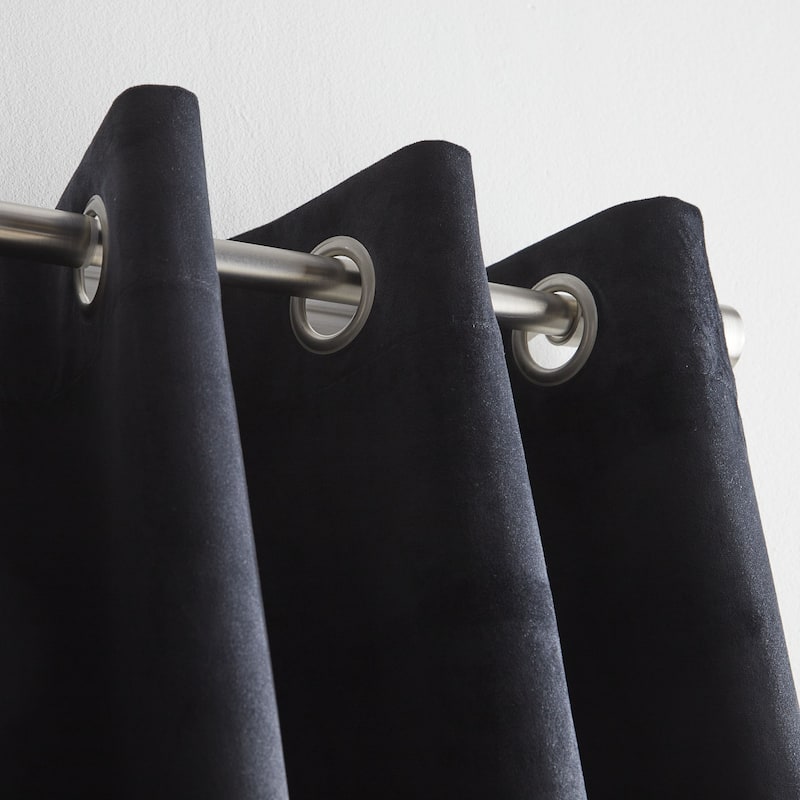 KARL LAGERFELD PARIS Velvet Curtain Panel Pair
