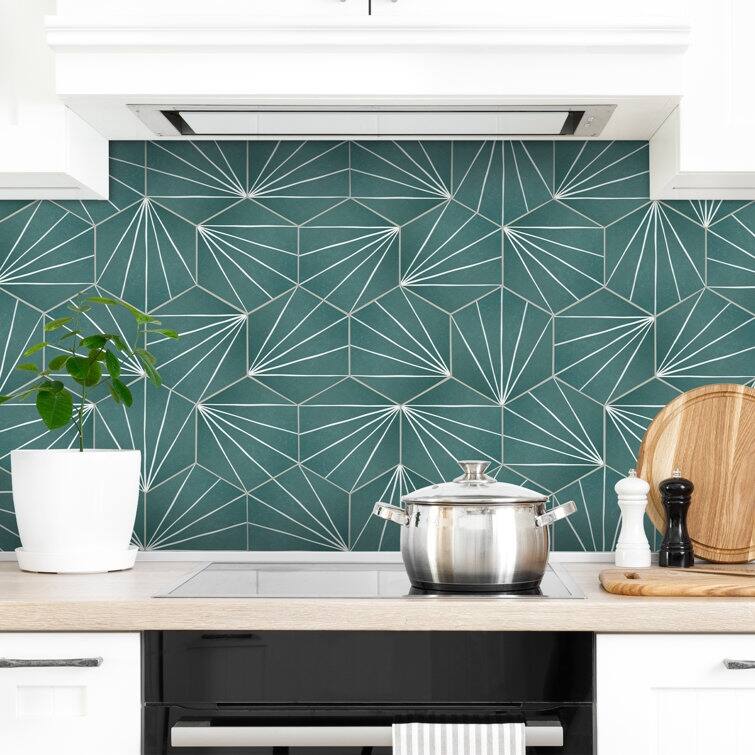 6" x 7" Stone Composite Peel & Stick Mosaic Tile (45 PCS)
