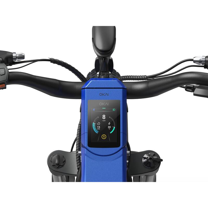 Step-Over Electric Mountain Bike - Blue - 26