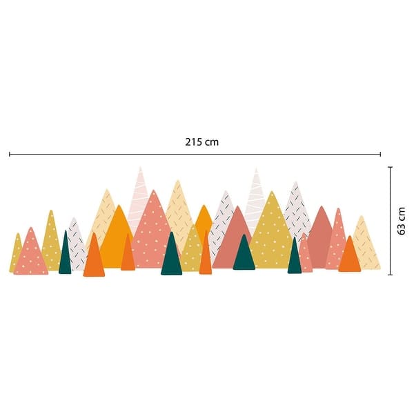 dimension image slide 0 of 5, Walplus Huge Colorful Mountain Landscape Children Wall Stickers Nursery Décor