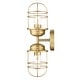 preview thumbnail 3 of 1, Golden Lighting Seaport 2-light Vanity in Brushed Champagne Brass