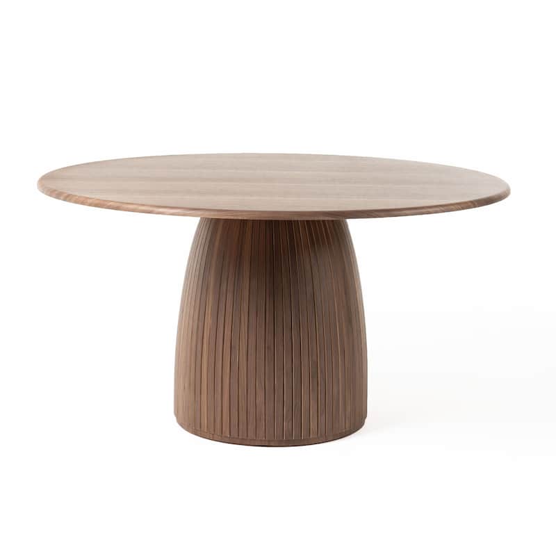 Modrest Sheridan Mid-Century Modern Walnut Round Dining Table - Walnut