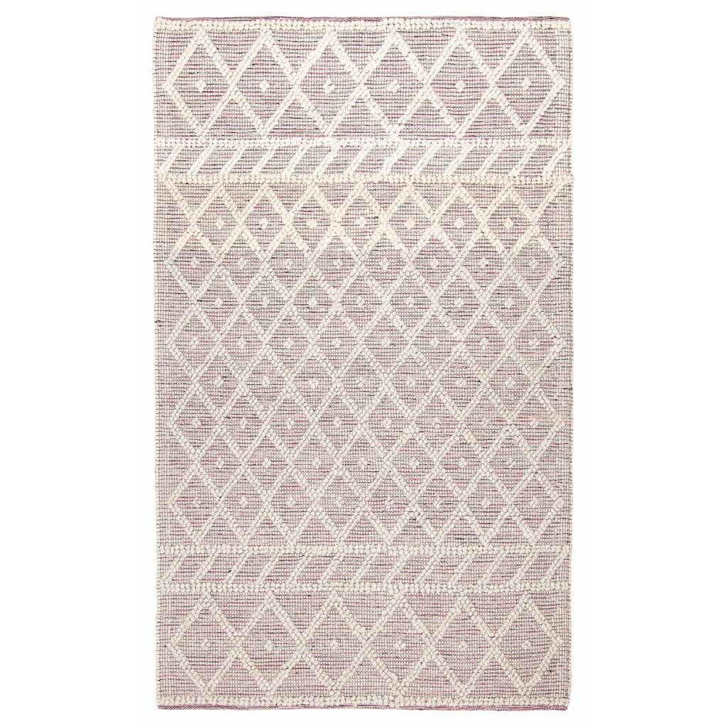 ECARPETGALLERY Braid weave Sienna Grey Wool Rug - 4'11 x 8'1