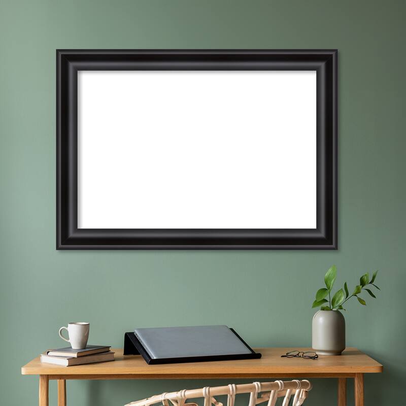 Amanti Art Grand Black Framed Dry Erase Magnetic Board