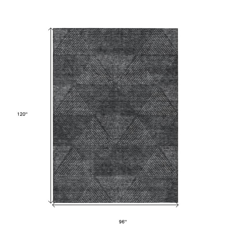 HomeRoots Geometric Transitional Rectangle Outdoor Rug