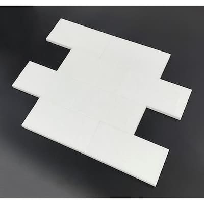 Thassos White Polished 3 x 6 Subway Wall and Floor Tiles - 1 Case (8 Sq/Ft)