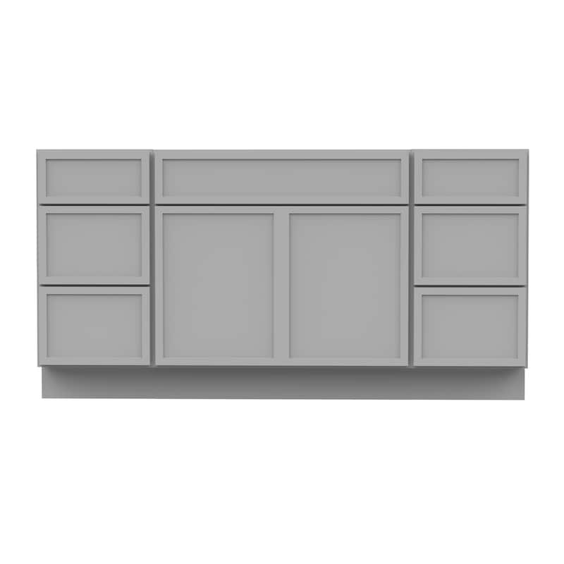Vanity Art 63" Birch Freestanding Bathroom Vanity Cabinet without Top