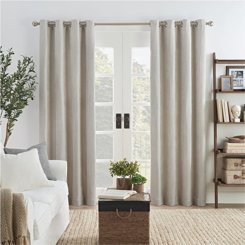 Eclipse Aura Draft Stopper Energy Saving 100% Blackout Grommet Top Curtain Panel