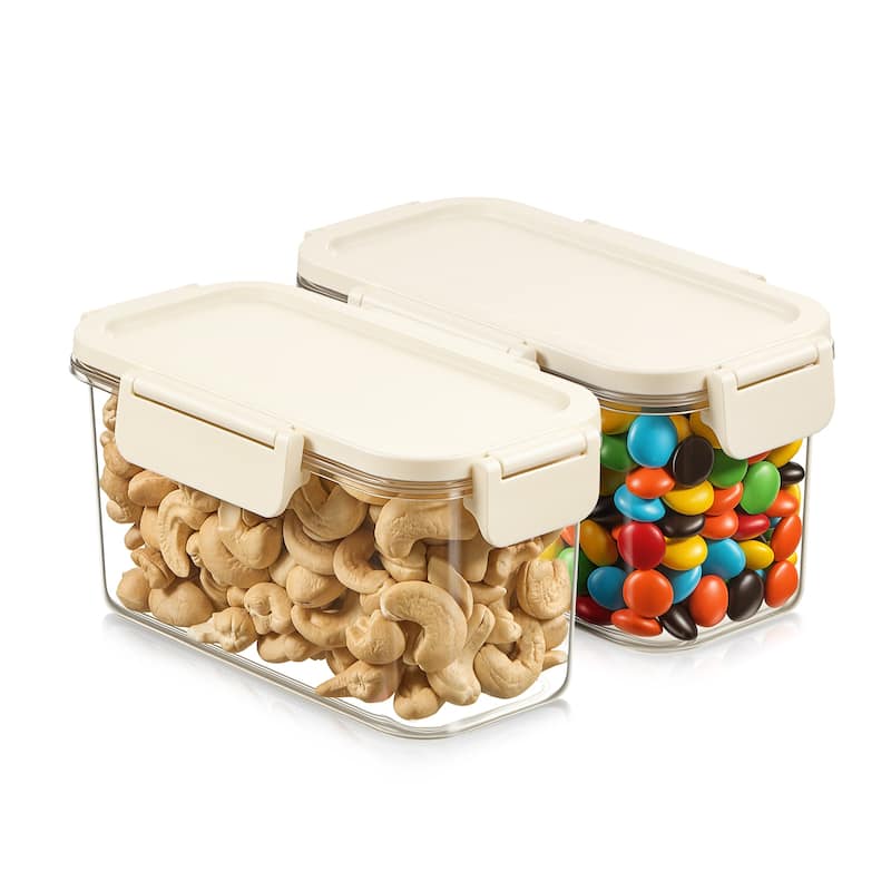 Sorbus Airtight Food Storage Container, Clear Stackable Canister for Pantry, Rice, Pasta, Cereal & Snacks