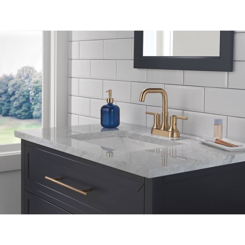 Delta 2554-MPU-DST Trinsic 1.2 GPM Centerset Bathroom Faucet with Push