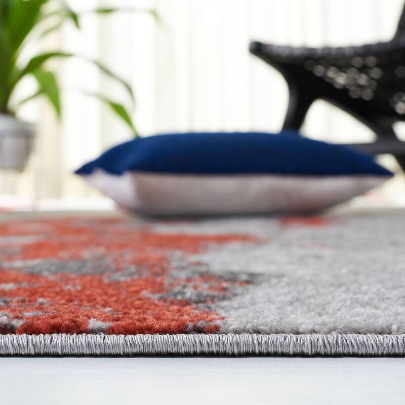 SAFAVIEH, Adirondack Hiromi Abstract Glam Rug - 6' Square