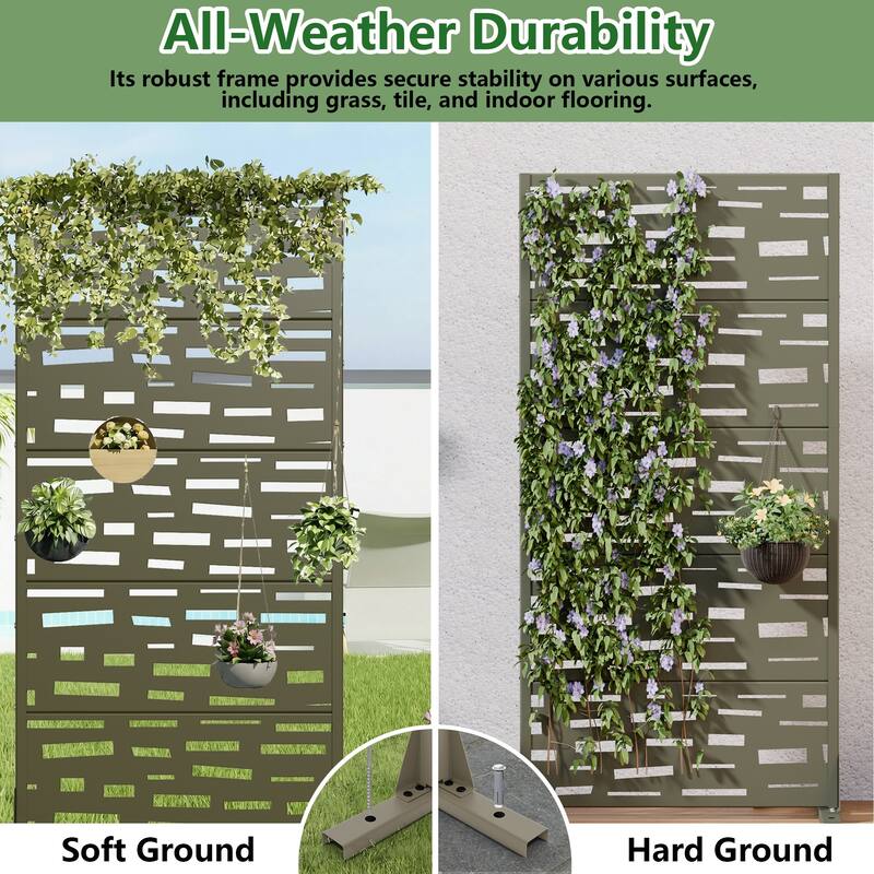 Outdoor Privacy Screen Metal Privacy Screen Panel Free Standing