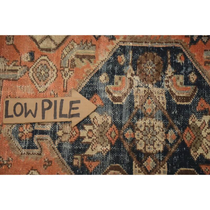 Hand Knotted Oriental 100% Wool Carpet Traditional Geometric Oranges & Rust Hamedan Area Rug - 6' 4'' X 3' 10''