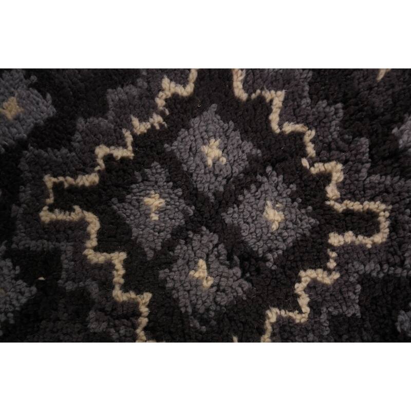 Geometric Moroccan Oriental Area Rug Handmade Wool Carpet - 4'11" x 8'2"