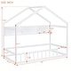preview thumbnail 20 of 18, Playhouse-Themed Twin House Bed with Roof, Fence & Storage Shelf