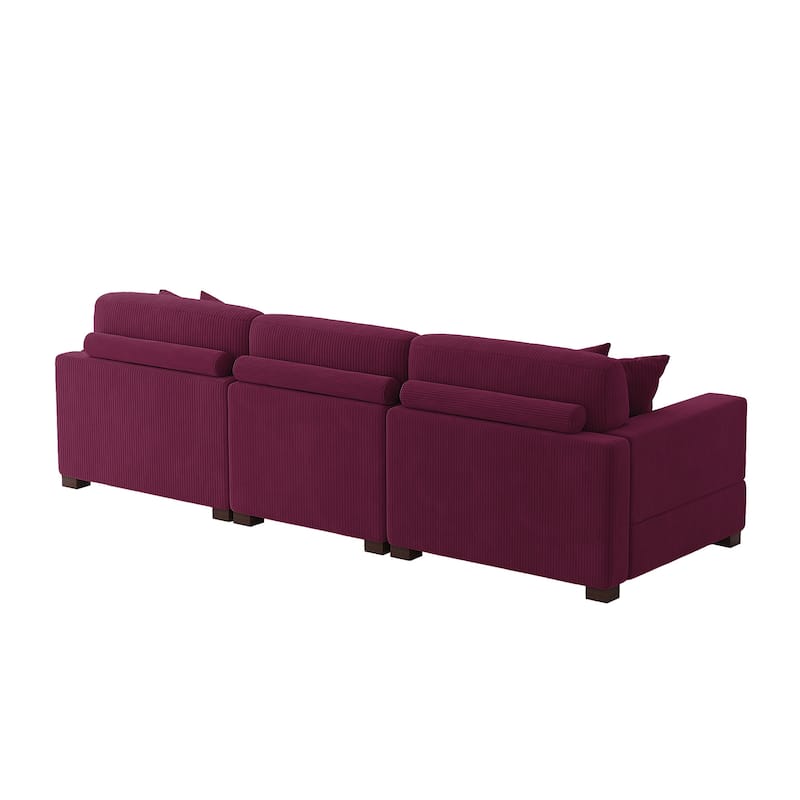 Oversized L-shaped Modular Sectional Sofa with Chaise Lounge