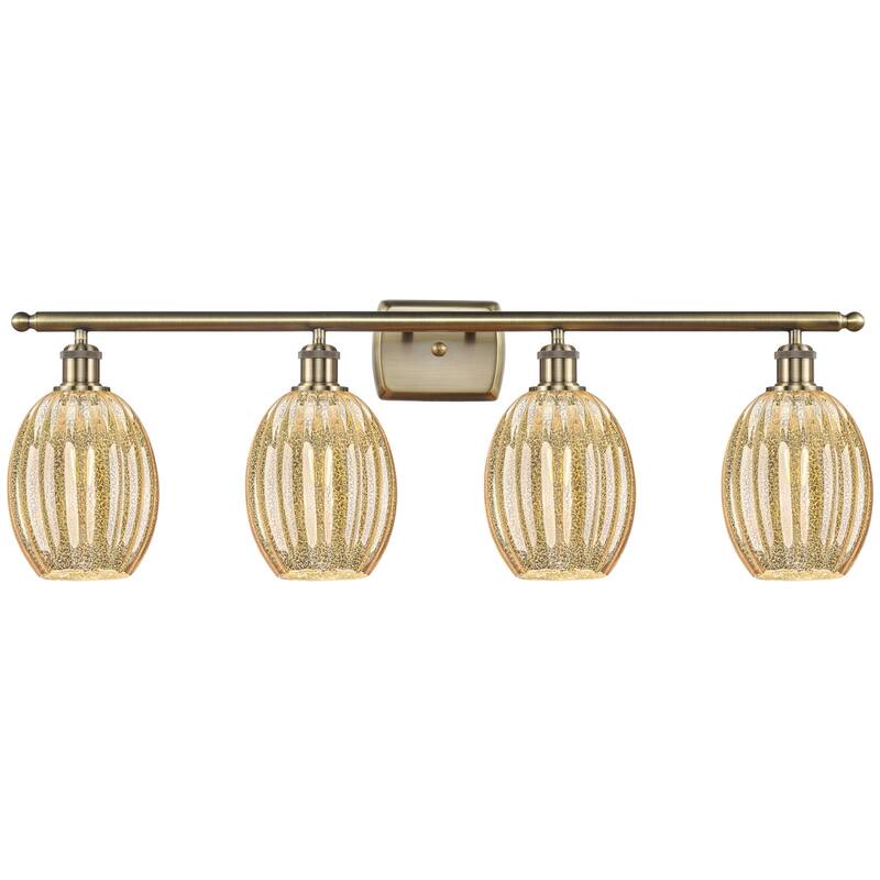 Innovations Lighting 516-4W-12-37 Preston Vanity Preston 4 Light 37" - Antique Brass / Mercury
