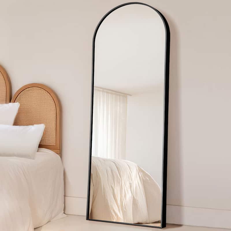 Modern Arched Mirror Full-length Floor Mirror with Standing