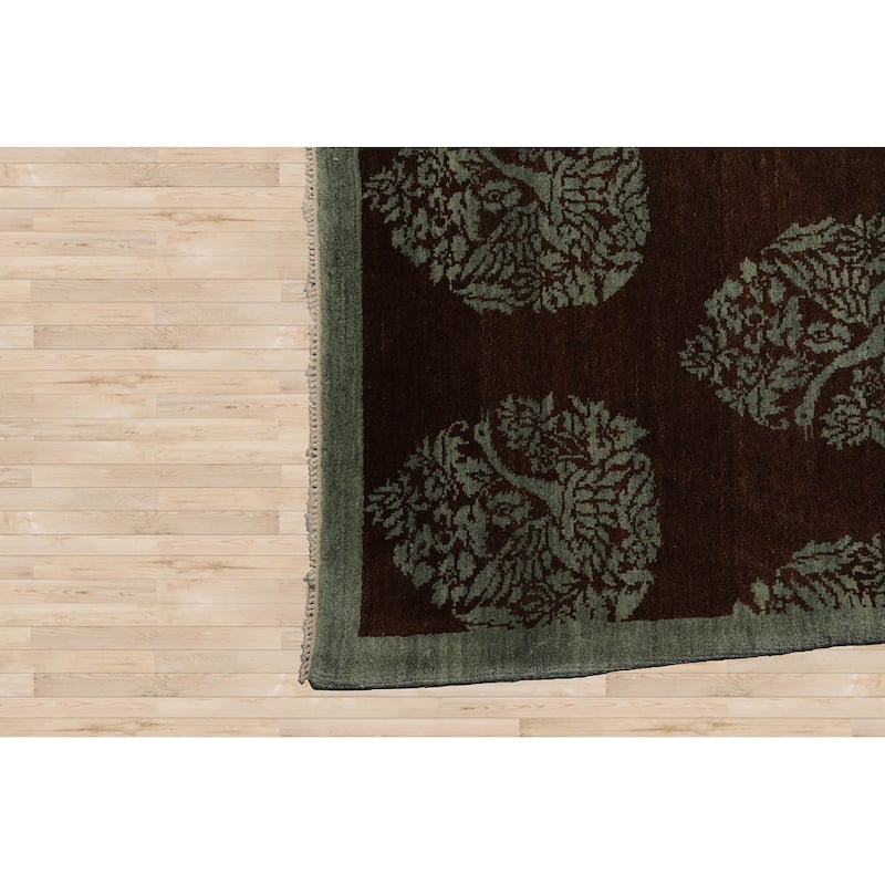 Hand Knotted Michaelian & Kohlberg Brown Tibetan 100% Wool Area Rug - 9' 11'' x 14' 4''