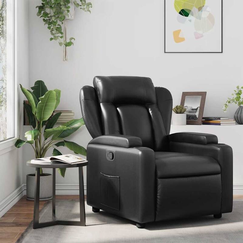 vidaXL Massage Recliner Chair Wingback Armchair Theater Cinema Faux Leather