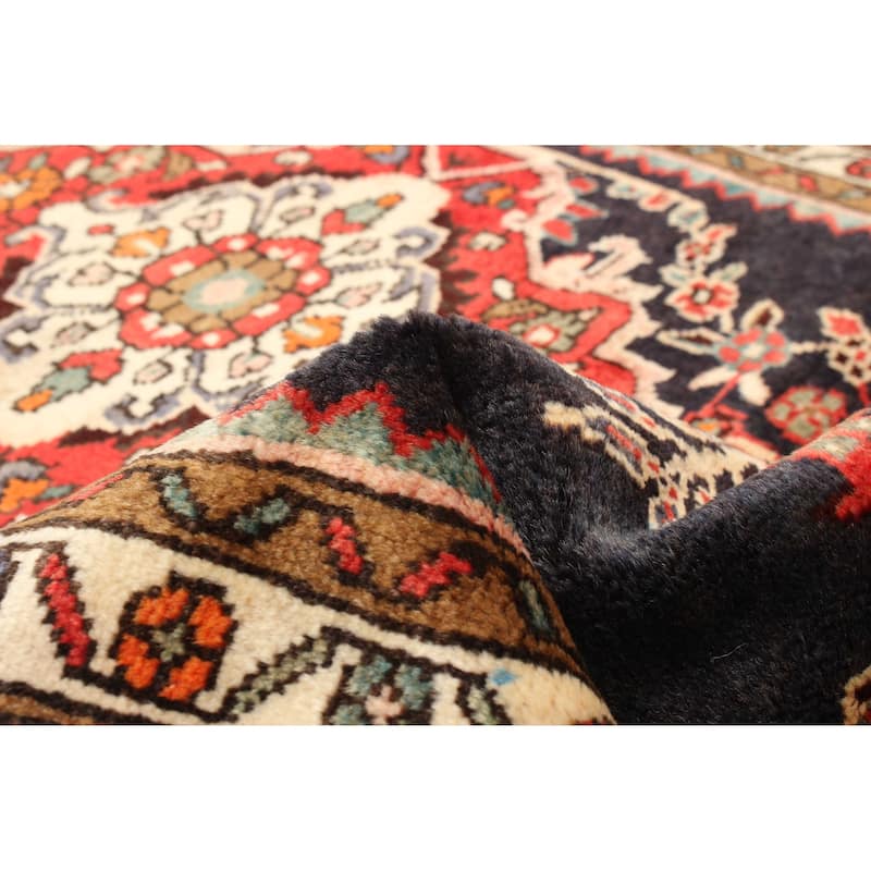 ECARPETGALLERY Hand-knotted Anadol Dark Navy Wool Rug - 2' 8" x 9' 11"