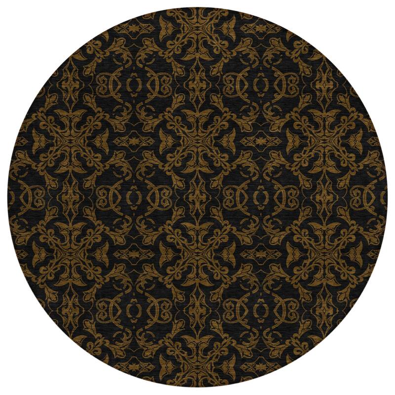 HomeRoots Medallion Transitional Rectangle Outdoor Rug