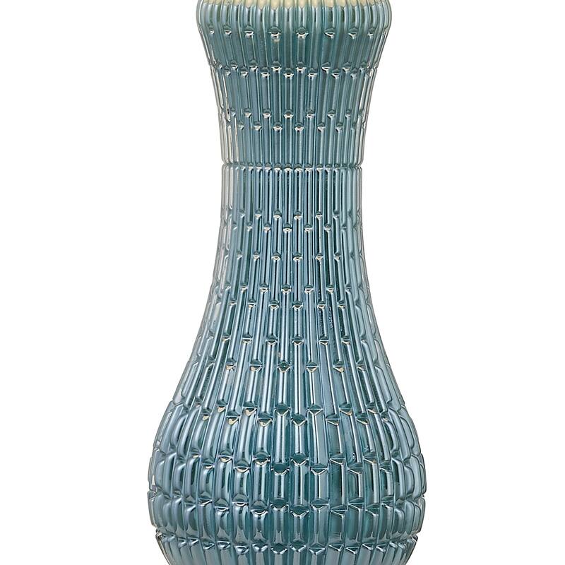 23" Light Blue Glass Table Lamp Set (Set of 2)