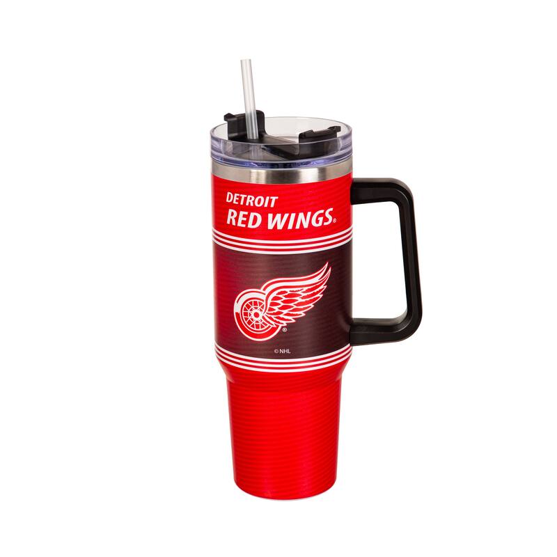 40 oz Stainless Steel Canyon Cup w/ Straw, Detroit Red Wings