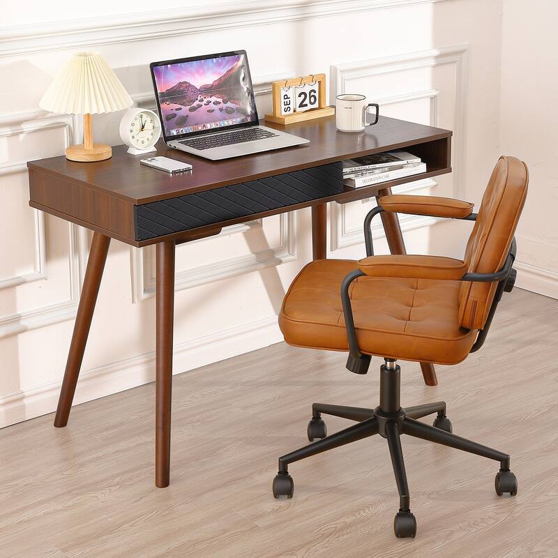 42 Inch Home Office Writing Desk - Brown