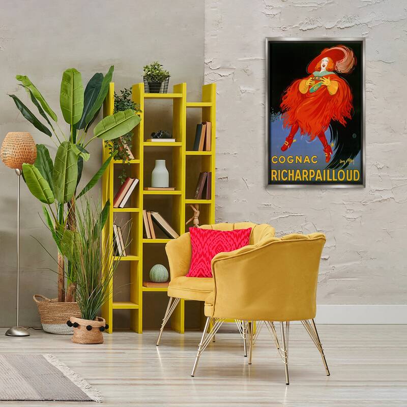 Stupell Vintage Cognac Advertisement Framed Floater Canvas Wall Art Design By Marcus Jules