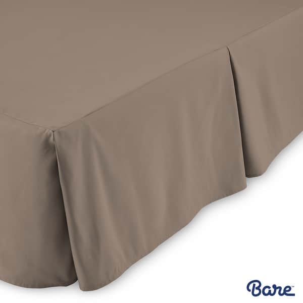 Bare Home 15 Inch Drop Brushed Microfiber Bed Skirt Pleated Dust Ruffle Overstock 20010196