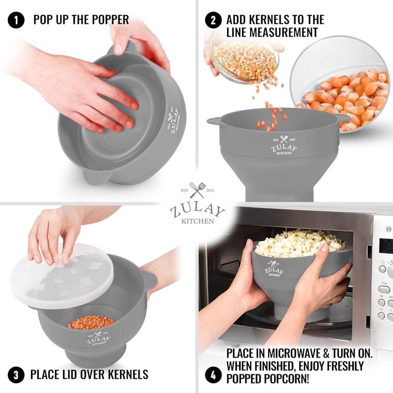 Large Microwave Collapsible Popcorn Maker