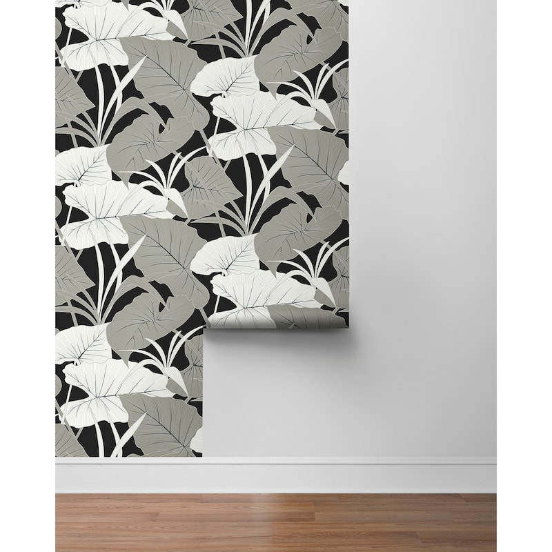 NextWall Elephant Leaves Peel and Stick Wallpaper