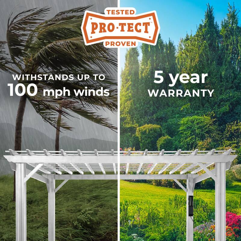 Backyard Discovery Hawthorne 12x10' Galvanized Steel Pergola w/ Canopy