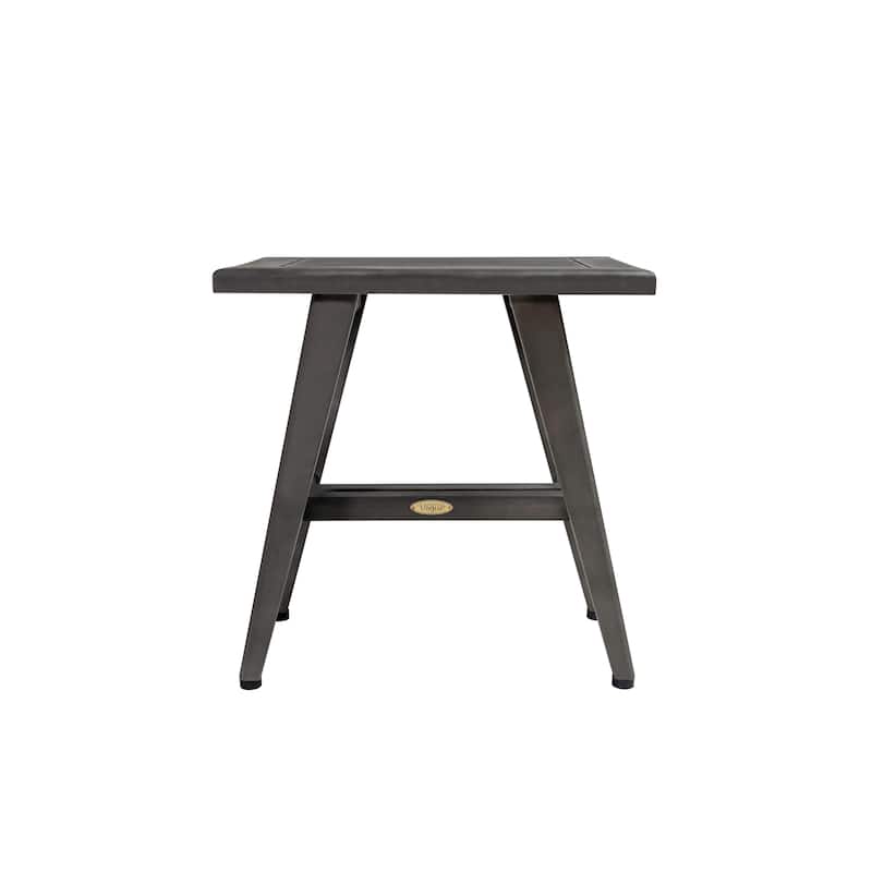 CoastalVogue MidCentury 18in Wide ShowerBench in a Gray Finish
