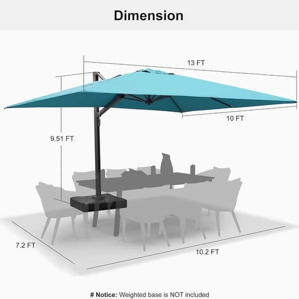 eastlake tilt offset patio umbrella Best Choice Products 10ft Hanging Outdoor Market w/ Easy Adjustment 360 Rotation PURPLE LEAF Sturdy Heavy-duty Patio