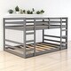 preview thumbnail 18 of 18, Full Over Full Bunk Bed with Ladder and Guardrails, Solid Wood Frame, No Box Spring Required