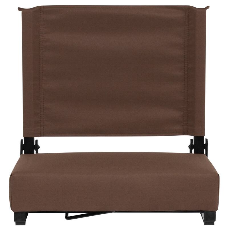 Padded Stadium Chairs with Handles and Bleacher Hooks (Set of 2) - 14"D x 18"W x 18"H