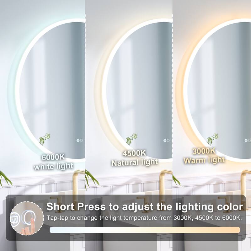 Modern Wall Mounted LED Bathroom Frontlit/Backlit Mirror With PMMA Diffuser