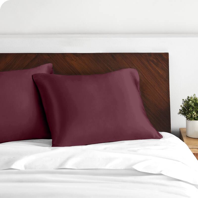 Bare Home Poly Satin Pillowcase Set for Hair and Skin (Set of 2)