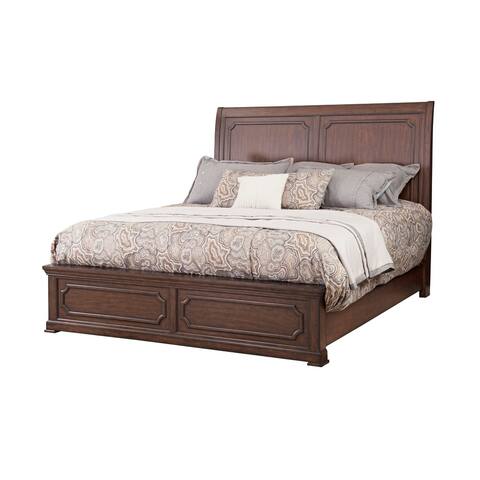 Kendall Traditional Tobacco Brown Wood Sleigh Bed by Greyson Living