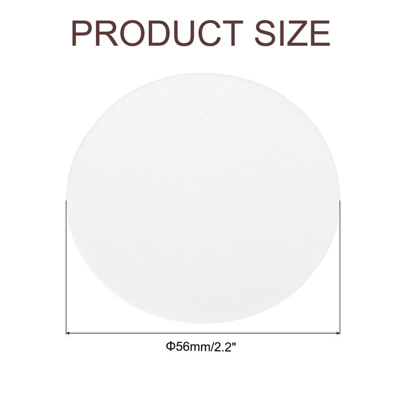 600Pcs Coffee Filters, Disposable Round Paper Filter for Home Office - White - 56mm
